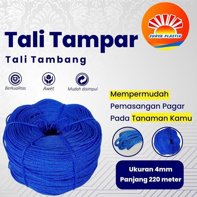 

Ready Stock Tali Tampar Ukuran 4Mm Panjang 220 Meter Kualitas Terjamin