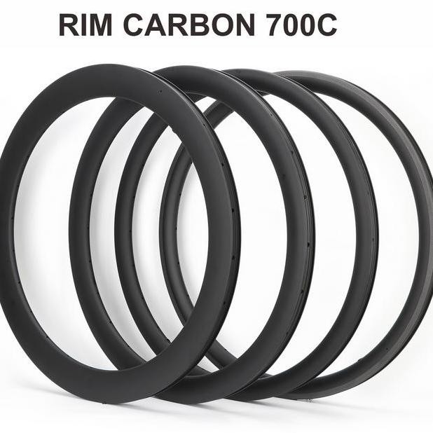 Carbon Rims Ve Sepeda Roadbike Trakbike Fixie Carbon 700C 50Mm 60Mm Type Rim Brake