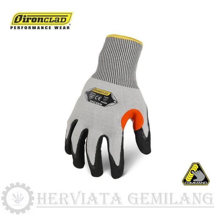 Siap Kirim Sarung Tangan Ironclad Skc4Sn Command A5 Sandy Nitrile Safety Gloves