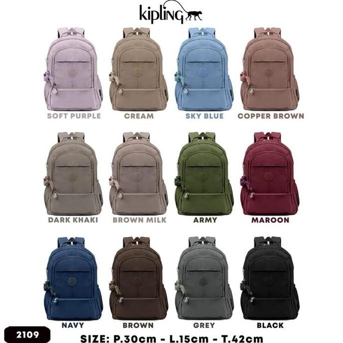 Tas Ransel Kipling - Tas Laptop Backpack Sekolah Ukuran Besar