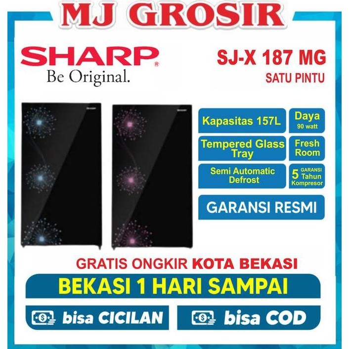 Promo KULKAS SHARP SJX 187 MG LEMARI ES 1 PINTU SJX187MG SJX 187MG SHINE COD