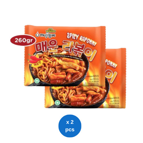 

Mujigae by Wonhae Spicy Rapokki 260gr x 2 pcs