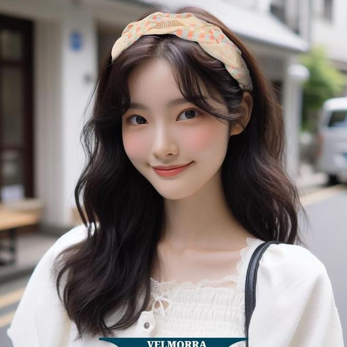 [Velmorra] Headband Nollan Kepang Bando Korea Payet Mutiara Pasti Promo