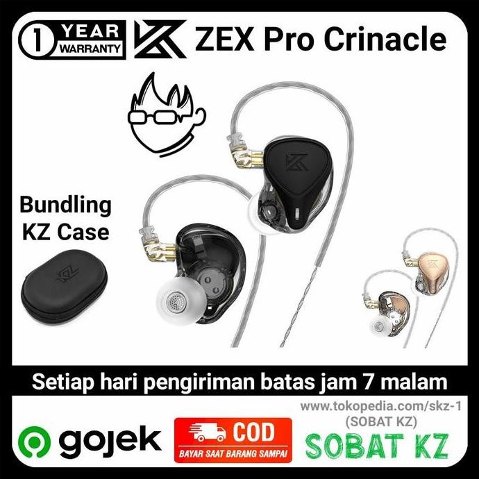 Tersedia KZ ZEX PRO Electrostatic Dynamic Balanced Earphone Original