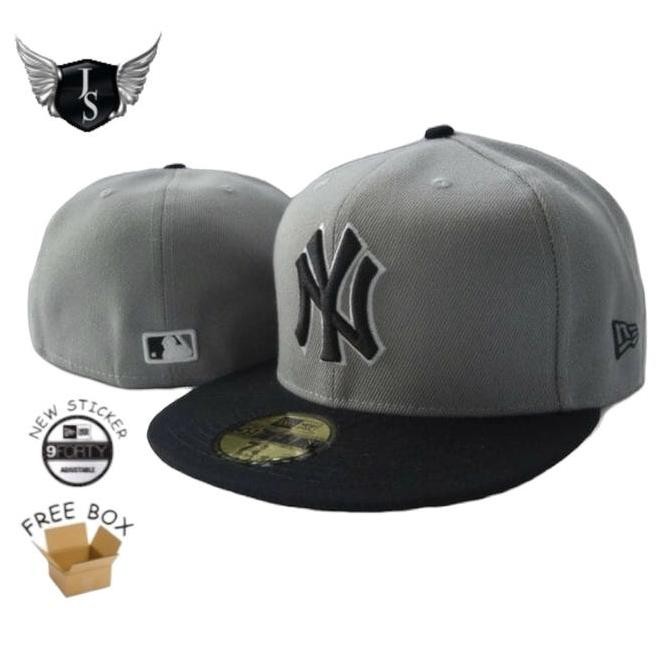 TOPI FITTED HAT BASEBALL NEW ERA 59FIFTY NY YANKEES ABU HITAM