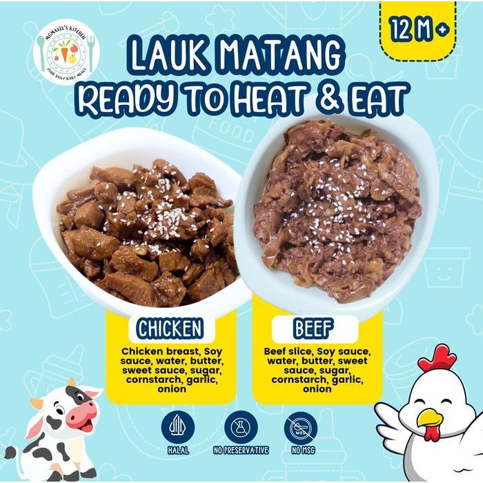 

Rps Lauk Matang Ayam & Sapi Ready To Heat/Ready To Eat / Lauk Siap Saji / Makanan Bayi /Toddler Food/Mpasi Frozen