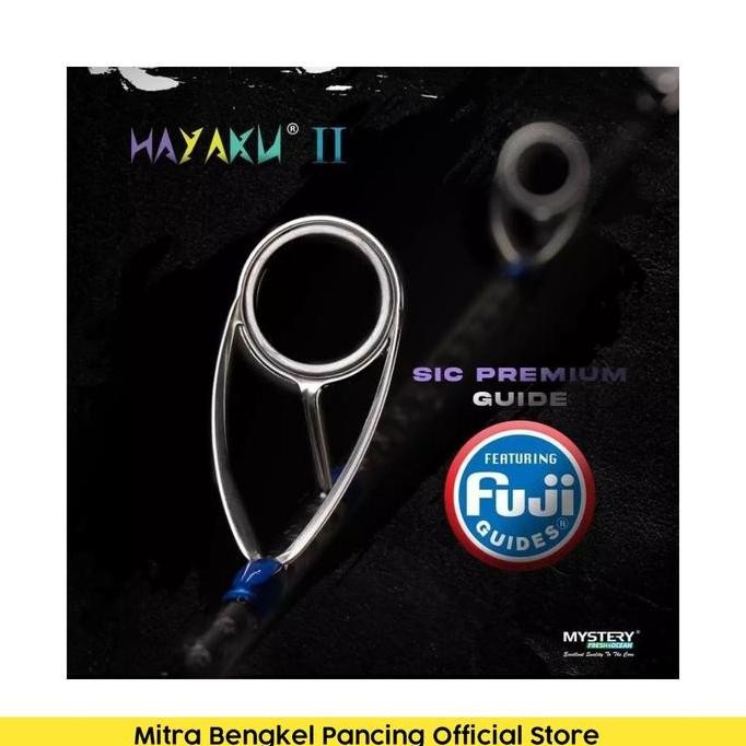 Joran Pancing Hayaku Mystery Spinning Ring Guide SIC One Piece Jigging Rod