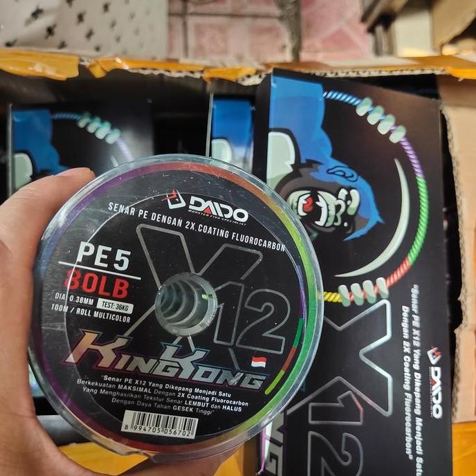 senar pancing pe braid daido kingkong x12 pe kuat pilihan pe 1 smp 6