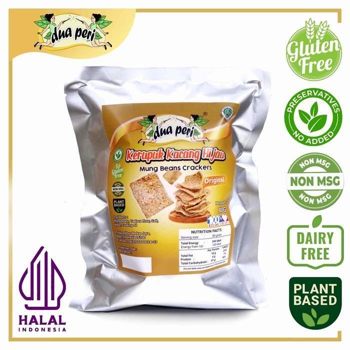 

FF Dua Peri Kerupuk Kacang Hijau Gluten free Snack sehat tanpa MSG Snack Vegan Snack Vege Snack diet Snack Anak Cemilan sehat Keripik