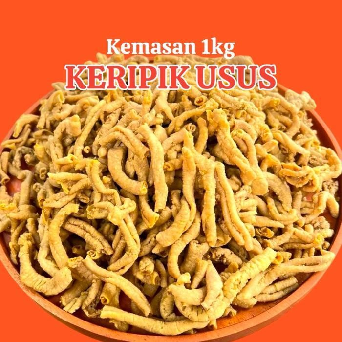 

FF 1KG KERIPIK USUS PREMIUM AYAM JAGO Food Snack Camilan Crispy