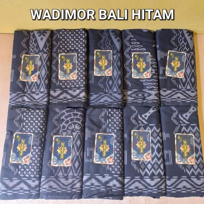 Sarung Wadimor Motif Bali Hitam, Sarung Wadimor Bali Khusus Hitam Mura