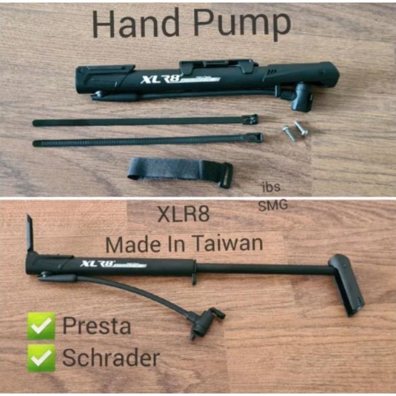 Kuke Pompa Tangan Taiwan Merk Xlr8 . Mini Hand Pump Pocket Bisa Pentil Schrader Dan Presta Original 