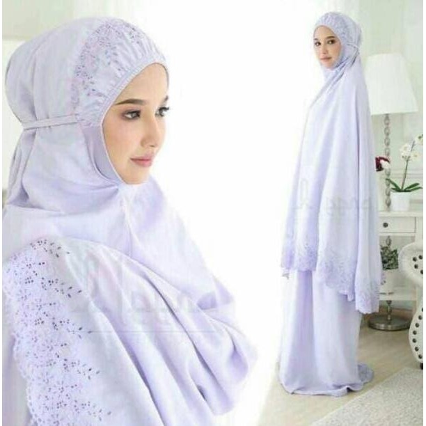 Mukena Grosir Dewasa Jumbo Sakita Pasteleena - Ungu Muda