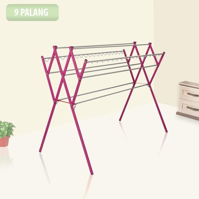 PROMO MENARIK Jemuran Premium Baju Handuk Ukuran Besar Bahan Alumunium - Premium Pink Super Murah