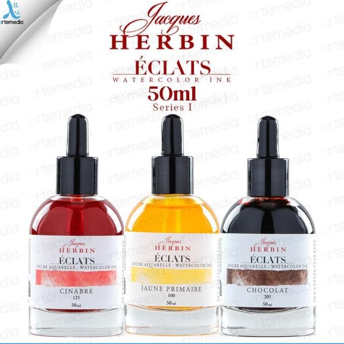 

Herbin clats Watercolor Ink Artist Grade 50ml Tinta Cat Air Premium Original France 1/2