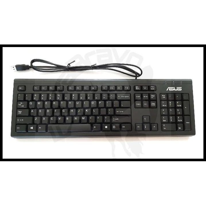 Keyboard Dekstop Asus PK1100U Wired PC Komputer Black.