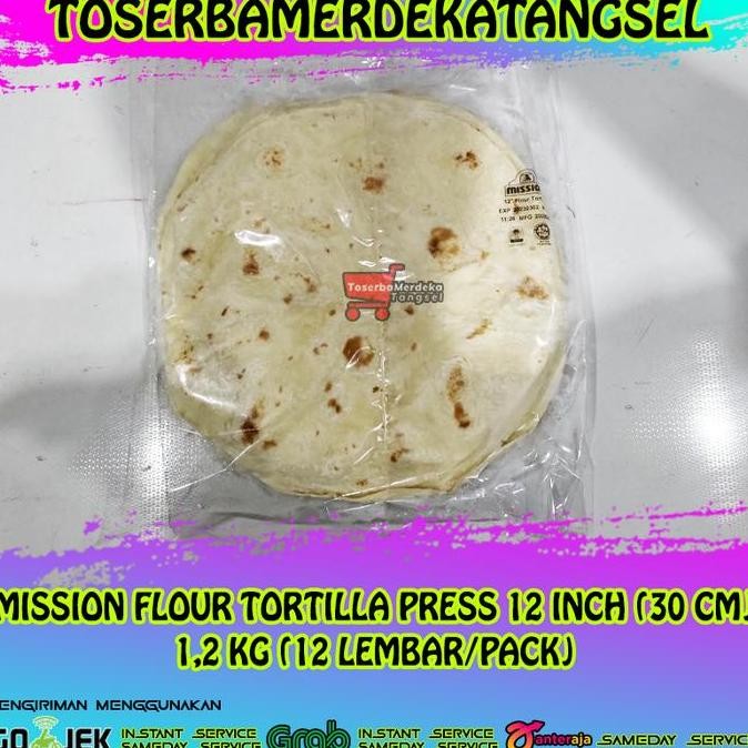 

Mission Flour Tortilla 12' Kulit Tortila Kebab Wrap Frozen 30 Cm/12Pcs