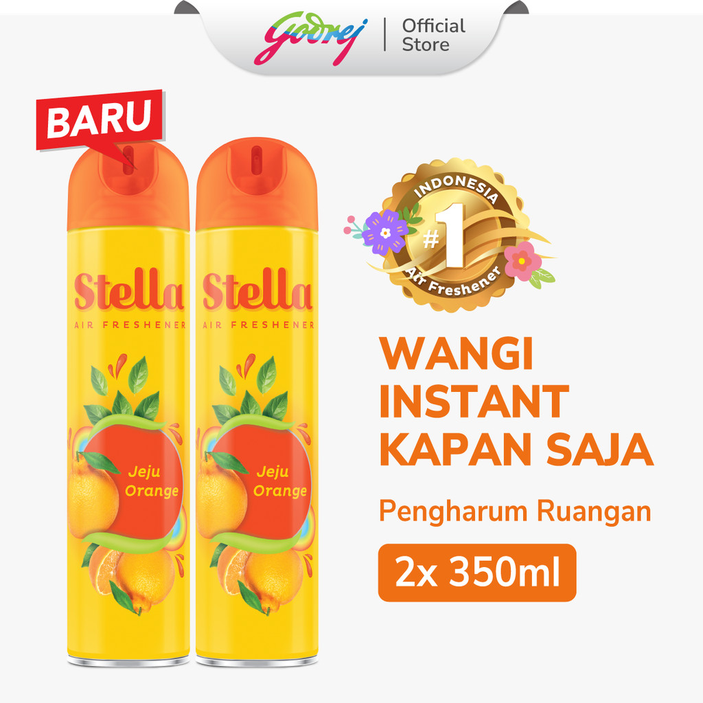 Stella Aerosol Jeju Orange 350ml x2 - Pengharum Ruangan