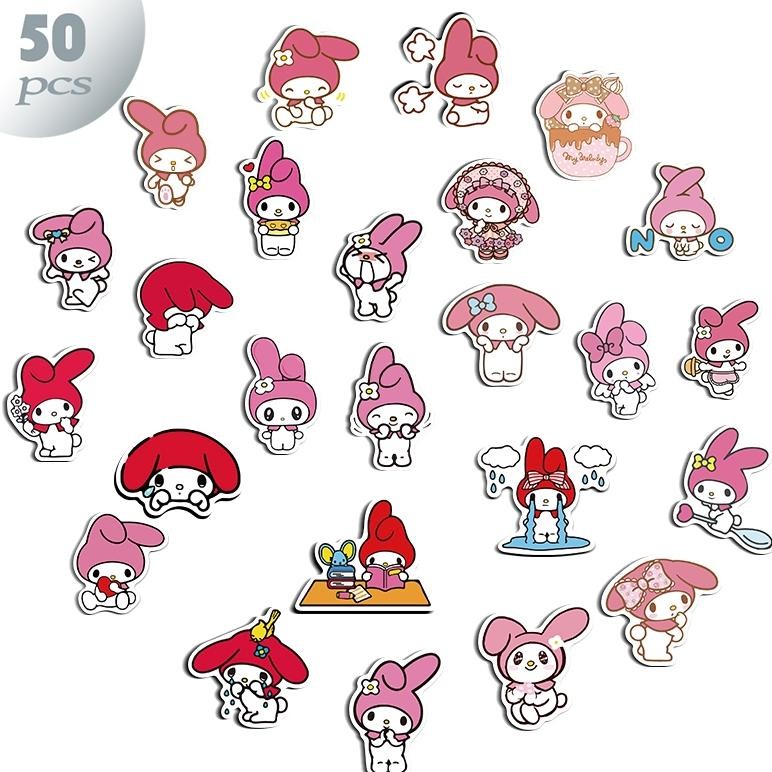 

NG [50PCS]Stiker Melody Sanrio Kartun Stiker Pack Anak Stiker Anti Air-Sticker Aesthetic Buku Gitar Stiker Casing HP Stiker Laptop Helm Skateboard Viral Kekinian Terbaru 2025 BG-20