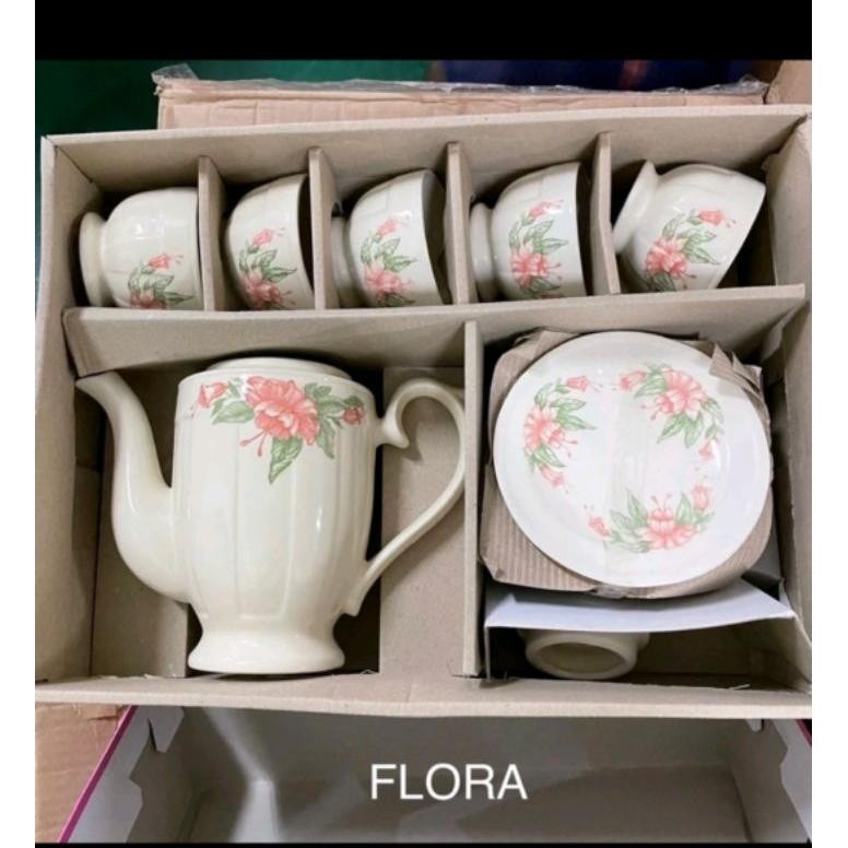Cangkir + Teko Tea / Coffee Set Napoleon Isi 12 pcs ( KHUSUS GOJEK ) gelas set