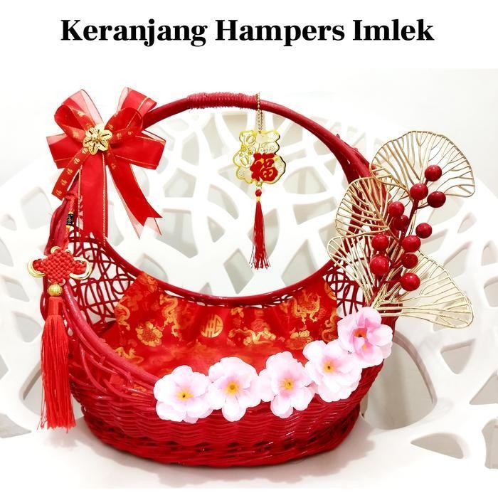 

IX Keranjang hampers imlek rotan premium / keranjang parcel imlek
