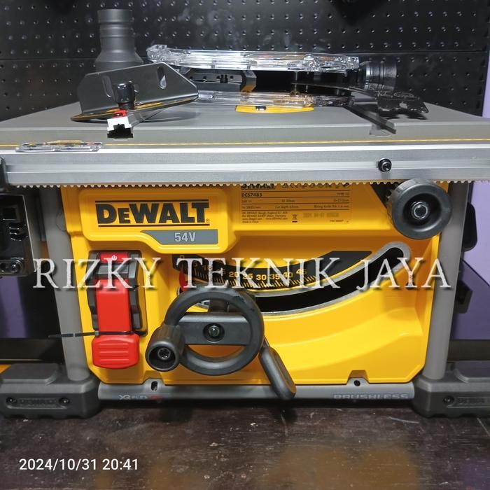 MESIN GERGAJI KAYU BATERAI CORDLESS BRUSHLESS TABLE SAW DEWALT DCS7485N XR FLEXVOLT CORDLESS TABLE S