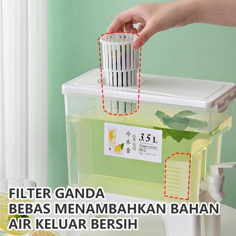 Bisa Cod Dispenser Air Minuman Panas Dingin 3 5 Liter Estetik | Dispenser Kulkas Galon Mini Dengan K