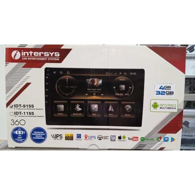 Head unit Android Intersys IDT-9155 - TV Android 9 inch Intersys 9155