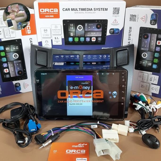 Head Unit Android Yaris 2005 - 2012 Android ORCA ADR 9988 Yaris