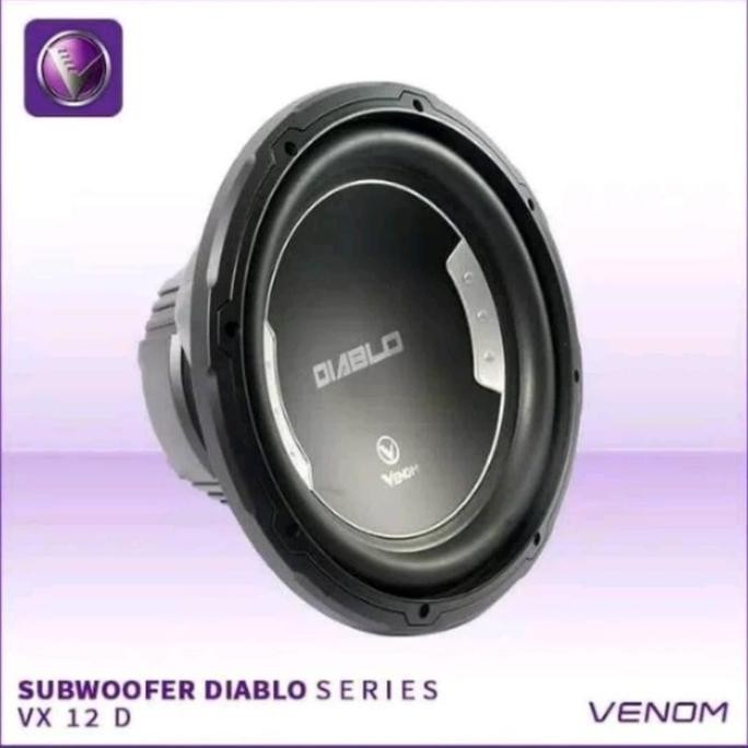 Subwoofer Mobil Venom VX12D Diablo Sub 12 Inch Subwoofer Pasif HITAM