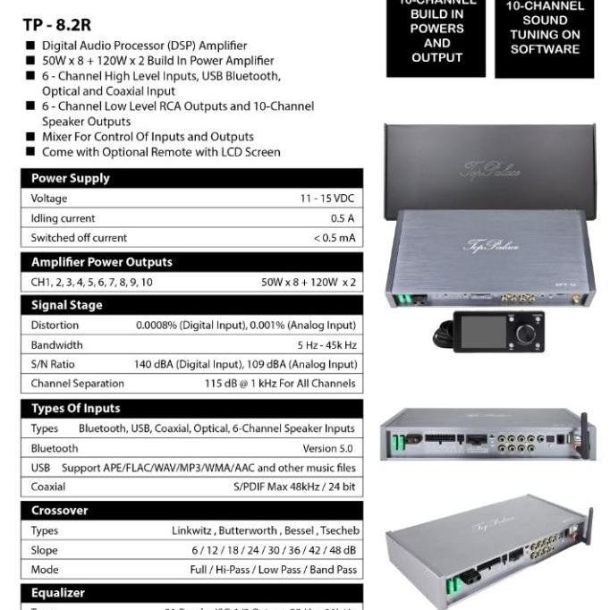 Processor DSP 10 Channel Top Palace TP 8.2R