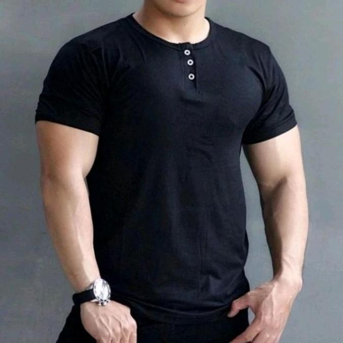 Kaos Pria Polos kancing 3 kaos lengan pendek