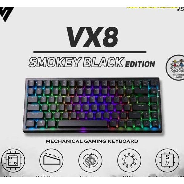 Vortex Series Vx8 Smokey Rgb Hotswap Mechanical Gaming Keyboard