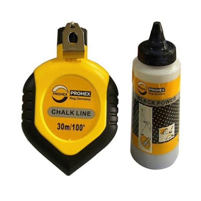 

Jmj - Penggaris Benang Tukang Prohex 0130 - 003 / Sipatan + Tinta Kapur Co