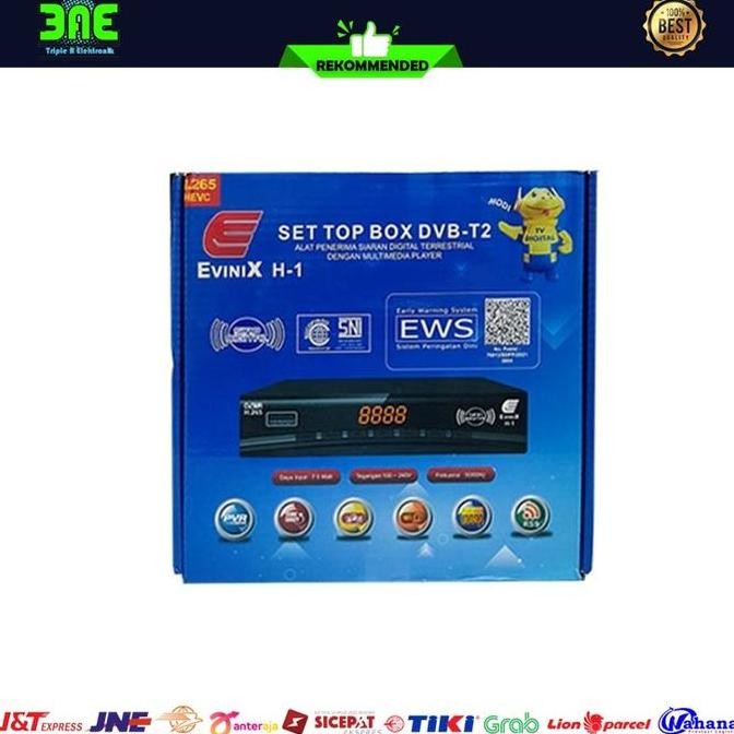 HARGA DISC - Evinix H1-SE DVB-T2 Set Top Box TV Digital STB DVBT2 UHF Chanel Gratis