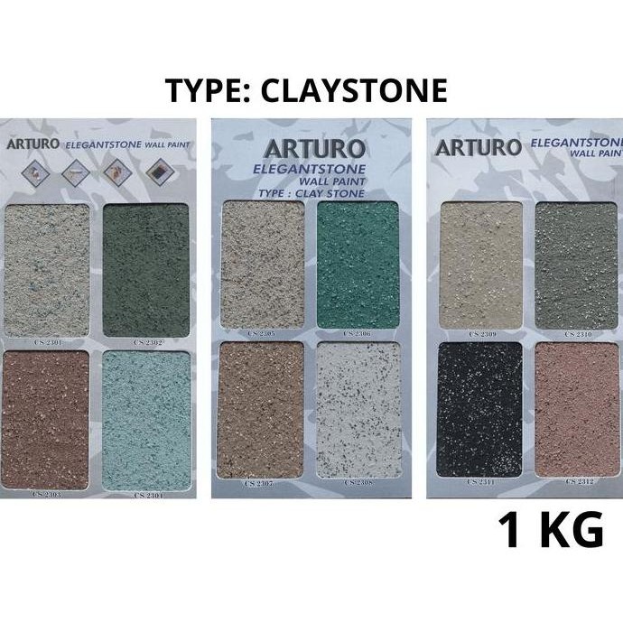 Arturo Cat Texture Type Arturo Claystone 1Kg (Klg) Cat Dinding Dengan Efek Tekstur Co