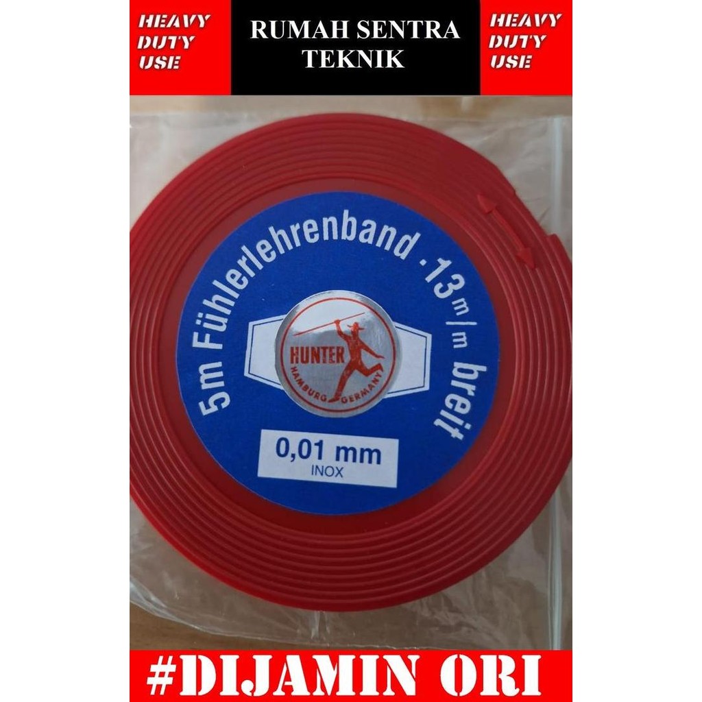 Fuhler Gauge Hunter 0.01 Mm / Feeler Gauge / Fuller Gauge 0,01Mm Ori Co