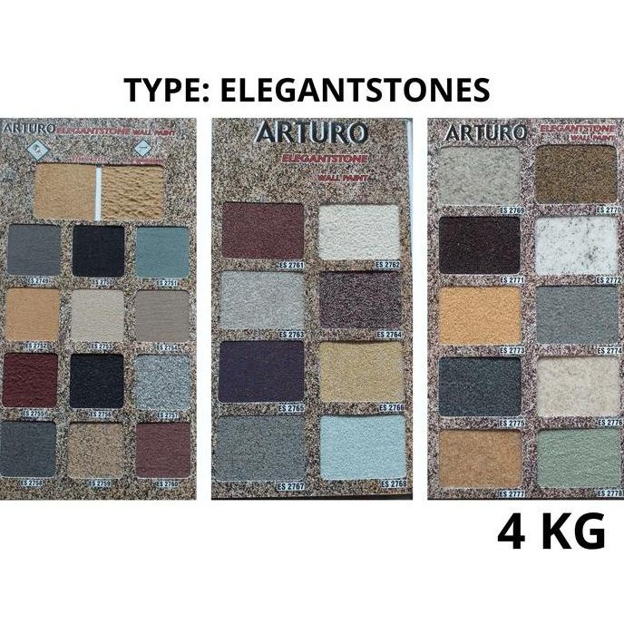 Arturo Cat Texture Type Arturo Elegant Stone 4Kg (Gln) Cat Dinding Dengan Efek Tekstur Co