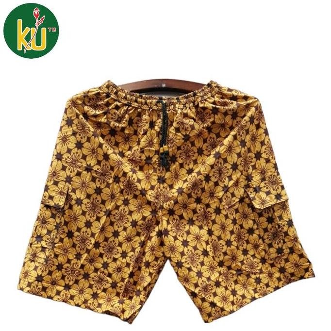 Kencana Ungu Celana Boim Pendek Celana Batik Pria Celana Batik Katun Celana Batik Santai