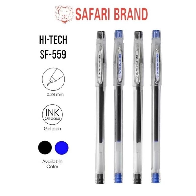 

Berkualitas (1Pack=12Pcs) Pulpen Gel Hi-Tech/Bolpen Hitech Safari Berkualitas