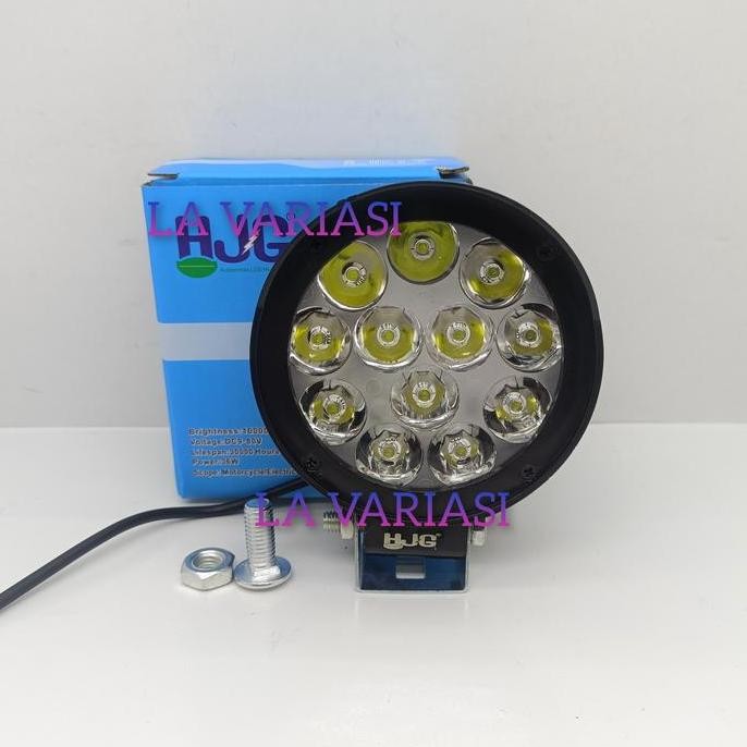 Lampu Tembak Sorot Led Cree Topi 12Mata Hjg Almanium Waterproof Harga Spesial