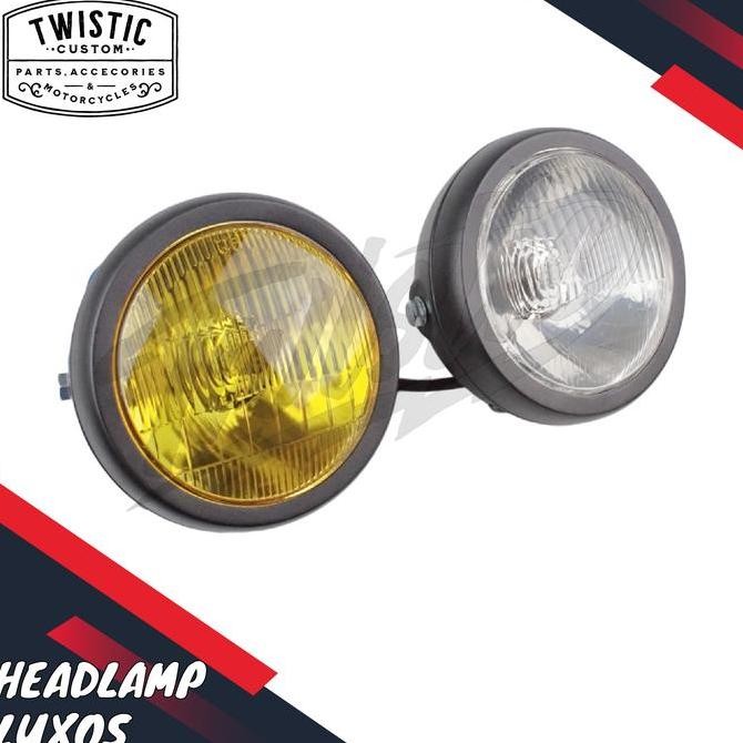 Headlamp Lampu Depan Luxos H4 5.75 Inch Motor W175 Scorpio Tiger Byson Benelli Pe 250 Motobi 250 Uni