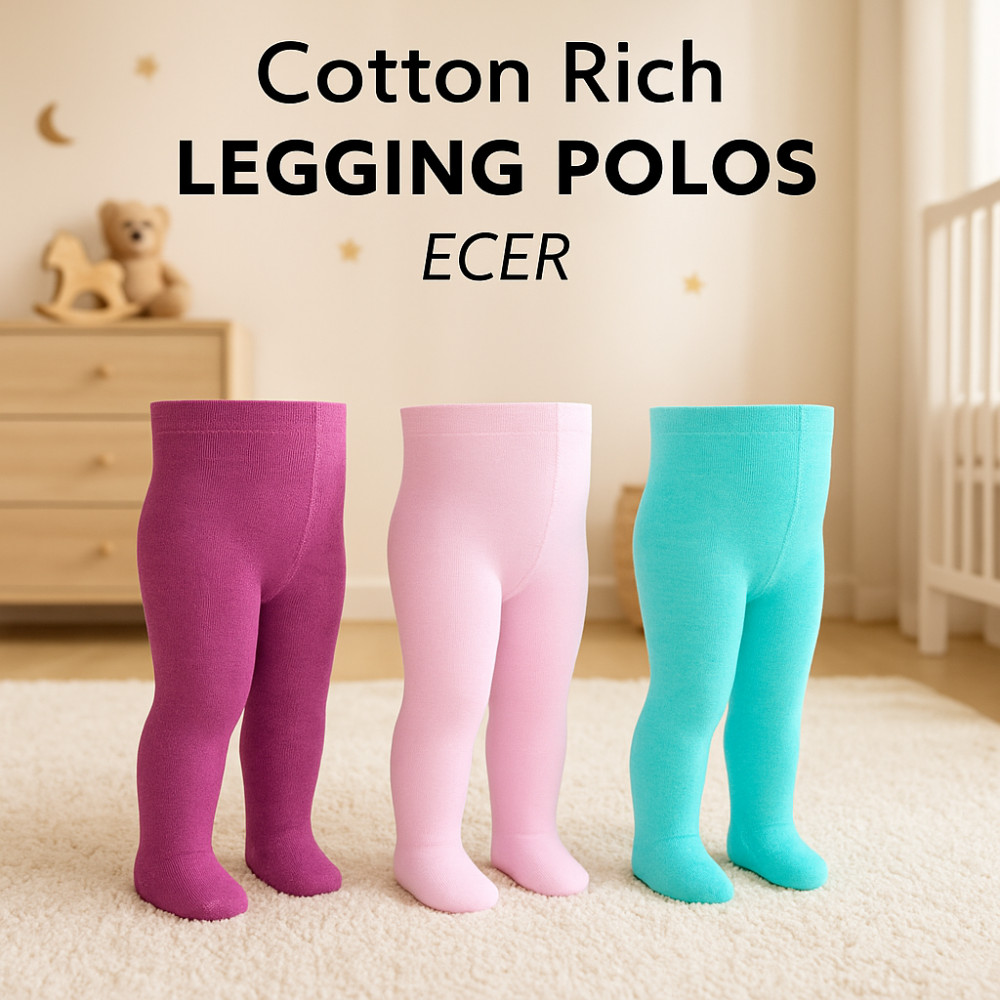 Legging Bayi POLOS 0-6 & 6-12M Stocking bayi Leging Baby Cotton Rich Putih pink fanta kuning orange