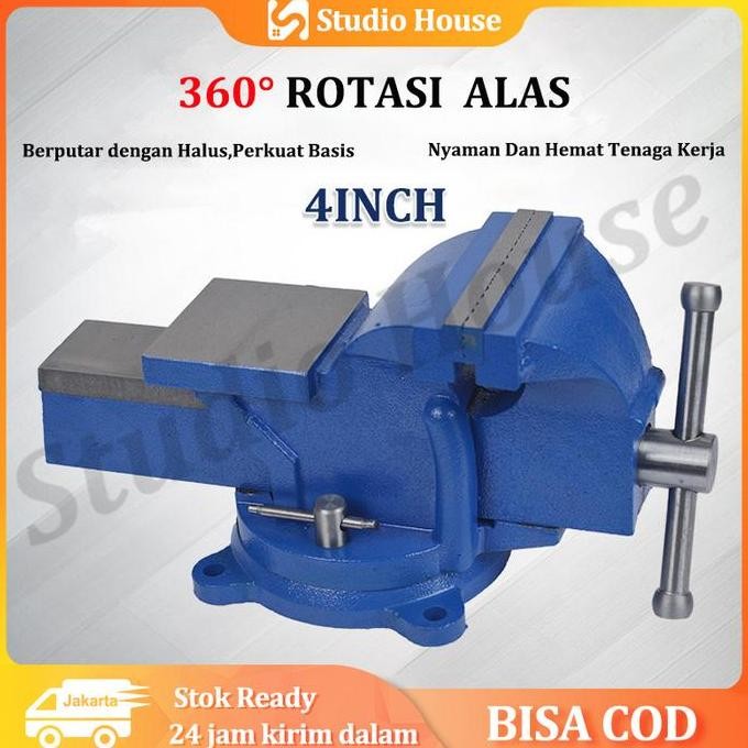 Catok Paron 4In Ragum Putar Catok Paron Tanggem Catok Meja Heavy Duty 4' Inch - 5Inch (Approx5.3Kg) 