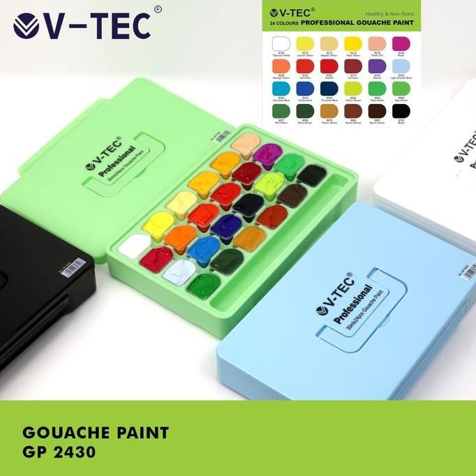 

V-Tec Gouache Paint Set 30Ml - 24 Warna / Cat Gouache Gouache