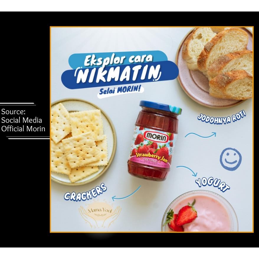

MAMA.YOOL - Morin Strawberry Jam 330 Gram FREE PACKING/Selai Buah Asli Topping Roti Rasa Strawberry
