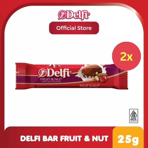 

Delfi Cokelat Bar Fruit & Nut 25 g x2