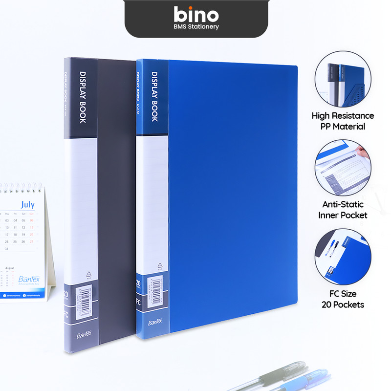 

[BMS Surabaya] Bantex Display Book 20 Pocket / Clear Holder Folio Bahan PP Anti-Static BF4100
