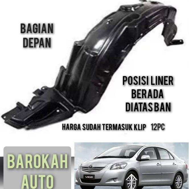 Vios List Spakbor Liner Fender Mobil Vios 2007 Sampai 2012 Gen 2
