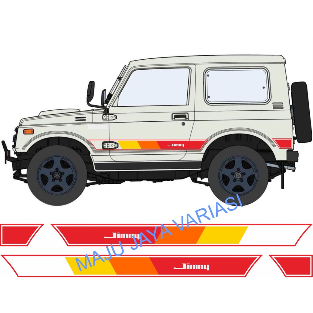 STRIPING STIKER JIMNY KATANA JDM 004 TRANSPARAN MAXDECAL